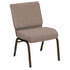 HERCULES Series 21''W Church Chair in Bedford Fabric - Gold Vein Frame