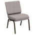 HERCULES Series 21''W Church Chair in Sherpa Fabric - Gold Vein Frame