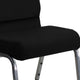 Black Fabric/Silver Vein Frame |#| 21inchW Stacking Church Chair in Black Fabric - Silver Vein Frame