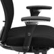 Black Fabric |#| Intensive Use 300 lb. Rated Black Fabric Multifunction Chair with Seat Slider