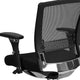 Black Mesh & Fabric |#| Intensive Use 300 lb. Rated Mid-Back Black Mesh Multifunction Chair-Seat Slider