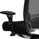 Black Mesh & Fabric |#| Intensive Use 300 lb. Rated High Back Black Mesh Multifunction Chair-Seat Slider