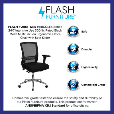 24/7 Intensive Use Executive Swivel Ergonomic Office Chair - View 2