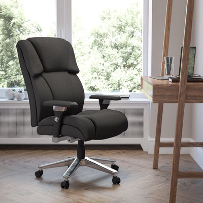 HERCULES Series 24/7 Intensive Use Big & Tall 400 lb. Rated Executive Swivel Ergonomic Office Chair with Lumbar Knob and Tufted Headrest & Back - View 2