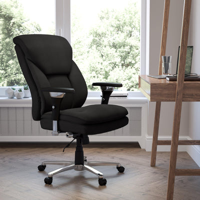 HERCULES Series 24/7 Intensive Use Big & Tall 400 lb. Rated High Back Executive Swivel Ergonomic Office Chair with Lumbar Knob and Large Triangular Shaped Headrest - View 2