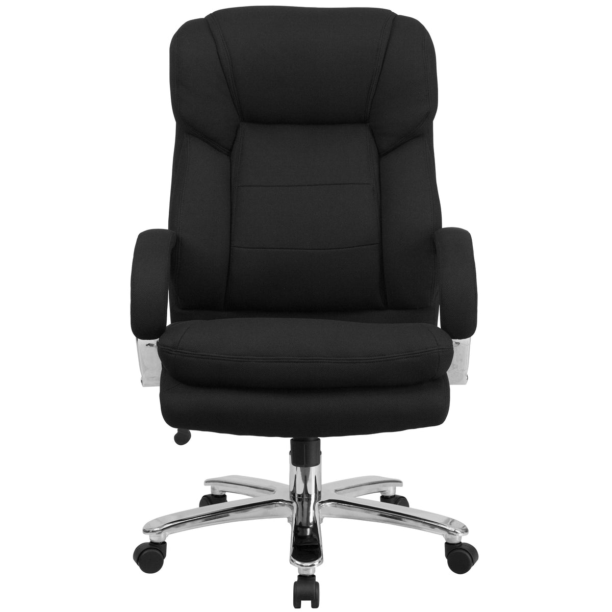 Black Fabric |#| 24/7 Intensive Use Big & Tall 500 lb. Rated Black Fabric Ergonomic Office Chair