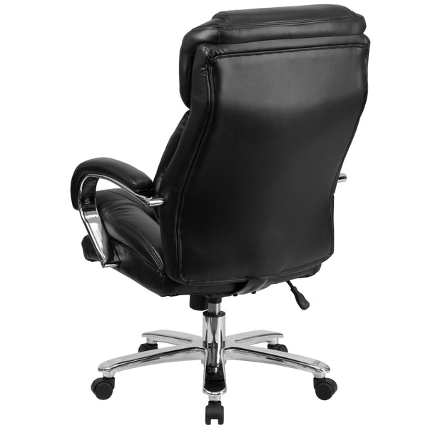 Black LeatherSoft |#| 24/7 Intensive Use Big & Tall 500 lb. Rated Black LeatherSoft Office Chair