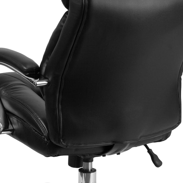 Black LeatherSoft |#| 24/7 Intensive Use Big & Tall 500 lb. Rated Black LeatherSoft Office Chair