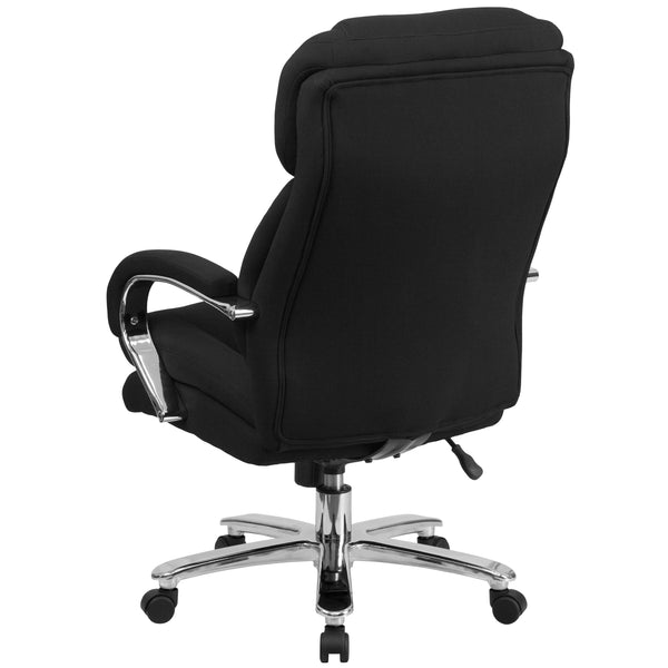 Black Fabric |#| 24/7 Intensive Use Big & Tall 500 lb. Rated Black Fabric Ergonomic Office Chair