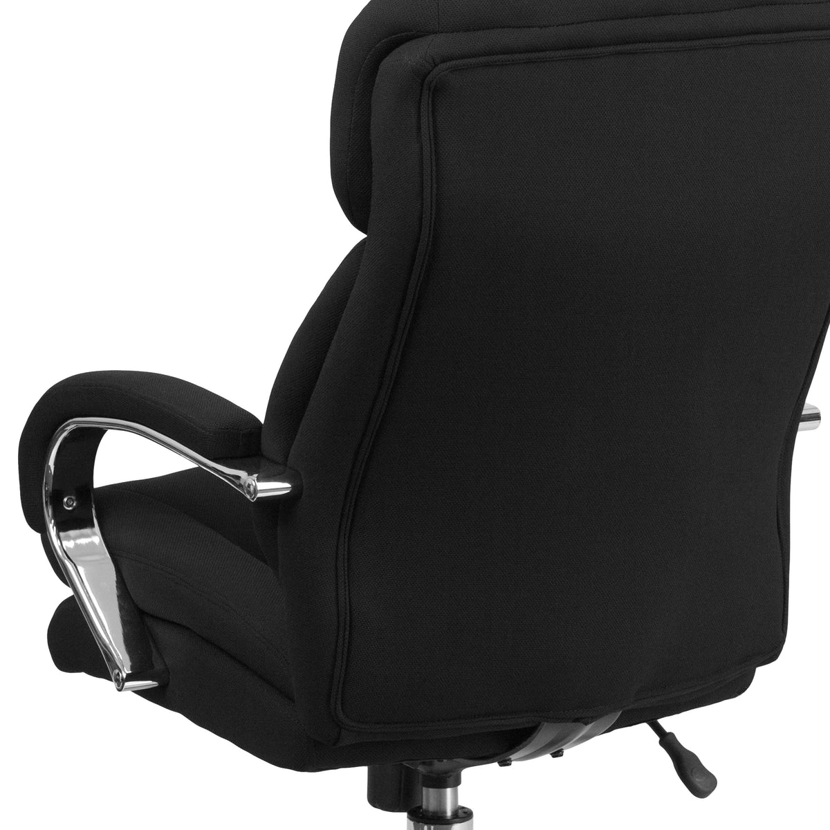 Black Fabric |#| 24/7 Intensive Use Big & Tall 500 lb. Rated Black Fabric Ergonomic Office Chair