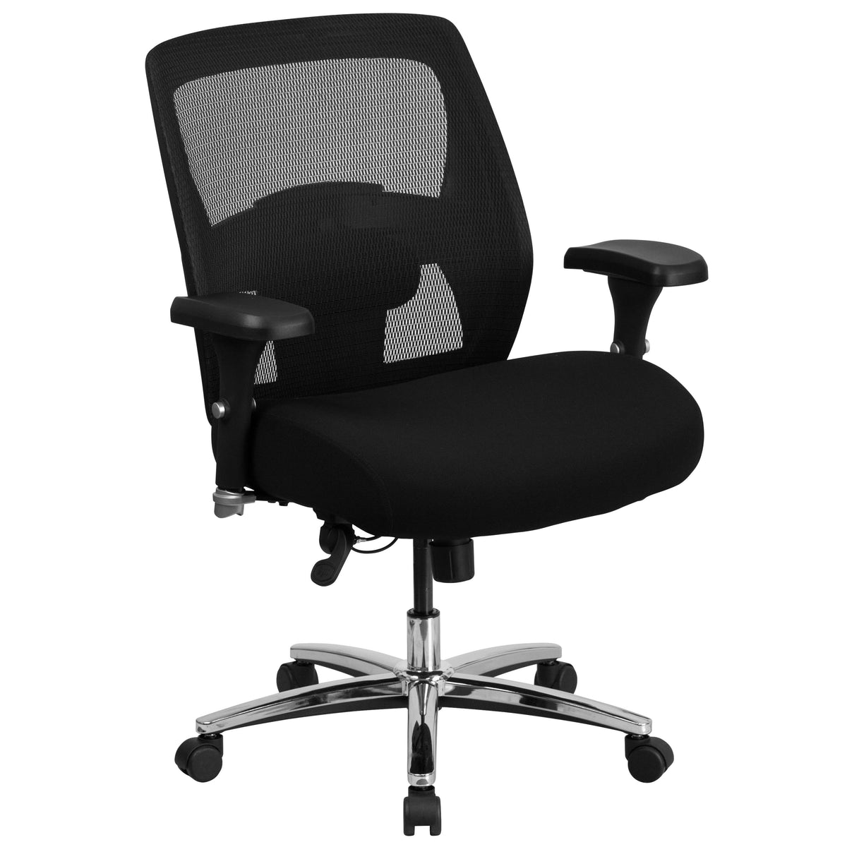 24/7 Intensive Use Big & Tall 500 lb. Rated Black Mesh Ergonomic Office Chair