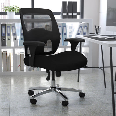HERCULES Series 24/7 Intensive Use Big & Tall 500 lb. Rated Mesh Executive Swivel Ergonomic Office Chair with Ratchet Back - View 2