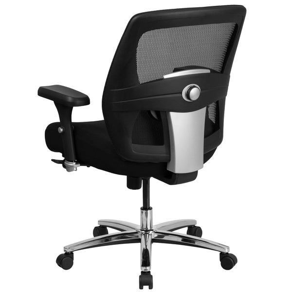 24/7 Intensive Use Big & Tall 500 lb. Rated Black Mesh Ergonomic Office Chair