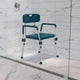 Navy |#| 300 Lb. Capacity Quick Release Back & Arm Navy Shower Chair
