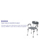 Gray |#| 300 Lb. Capacity Quick Release Back & Arm Gray Shower Chair
