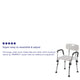 White |#| 300 Lb. Capacity Quick Release Back & Arm White Shower Chair