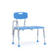 Blue |#| Adjustable Bath & Shower Medical Transfer Bench with Back and Side Arm in Blue