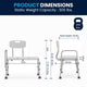 White |#| 300 Lb. Capacity Adjustable White Bath & Shower Medical Transfer Bench