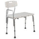 White |#| 300 Lb. Capacity Adjustable White Bath & Shower Medical Transfer Bench