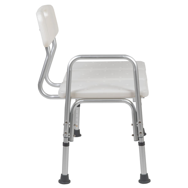 White |#| 300 Lb. Capacity Adjustable White Bath & Shower Medical Transfer Bench