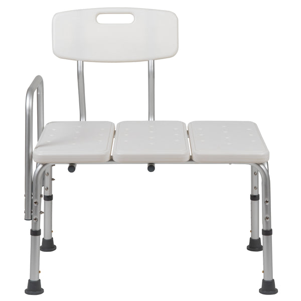 White |#| 300 Lb. Capacity Adjustable White Bath & Shower Medical Transfer Bench