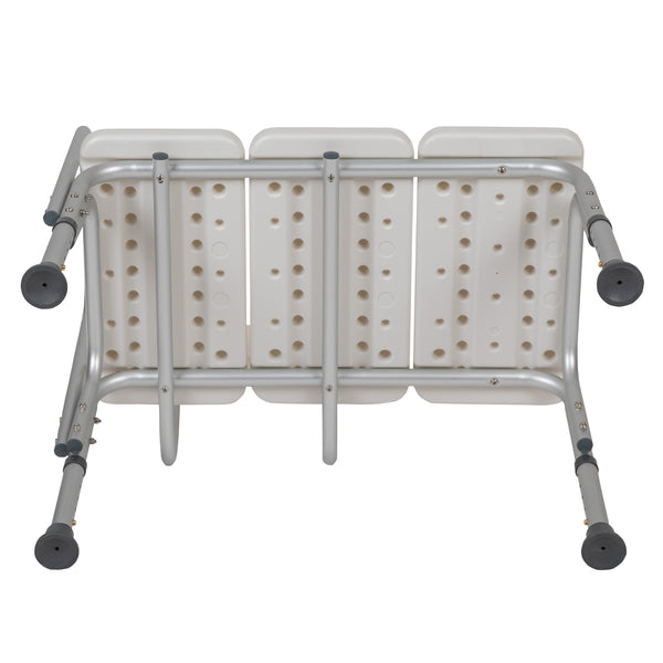 White |#| 300 Lb. Capacity Adjustable White Bath & Shower Medical Transfer Bench