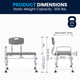 Gray |#| 300 Lb. Capacity Adjustable Gray Bath & Shower Medical Transfer Bench