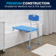 Blue |#| Adjustable Bath & Shower Medical Transfer Bench with Back and Side Arm in Blue