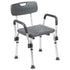 HERCULES Series 300 Lb. Capacity, Adjustable Bath & Shower Chair with Depth Adjustable Back