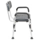 Gray |#| 300 Lb. Capacity Adjustable Gray Bath & Shower Chair with Depth Adjustable Back