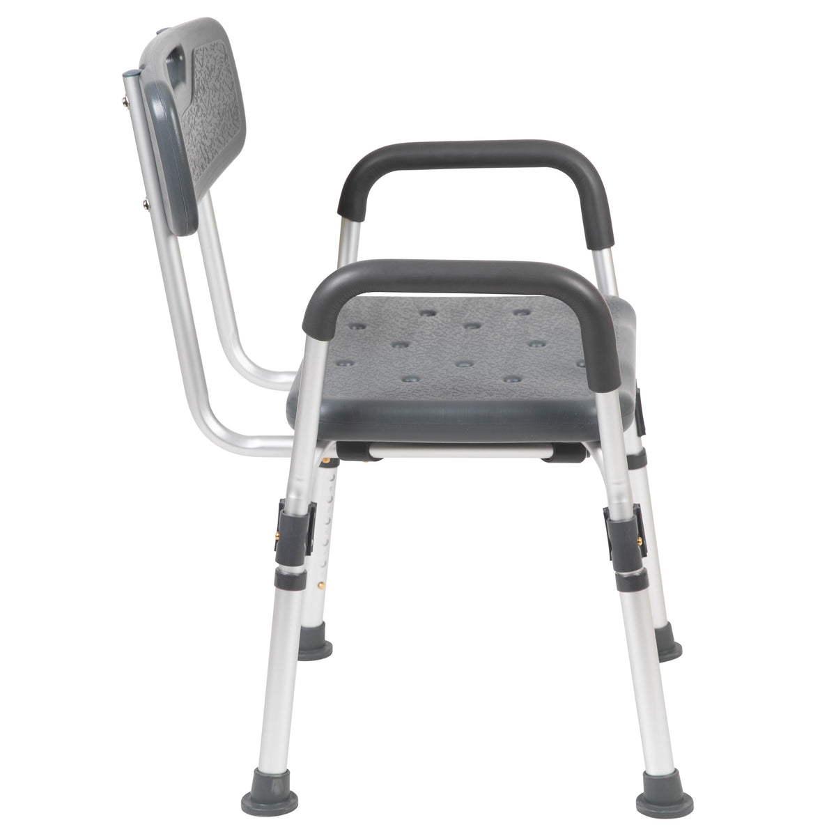 Gray |#| 300 Lb. Capacity Adjustable Gray Bath & Shower Chair with Depth Adjustable Back