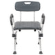 Gray |#| 300 Lb. Capacity Adjustable Gray Bath & Shower Chair with Depth Adjustable Back