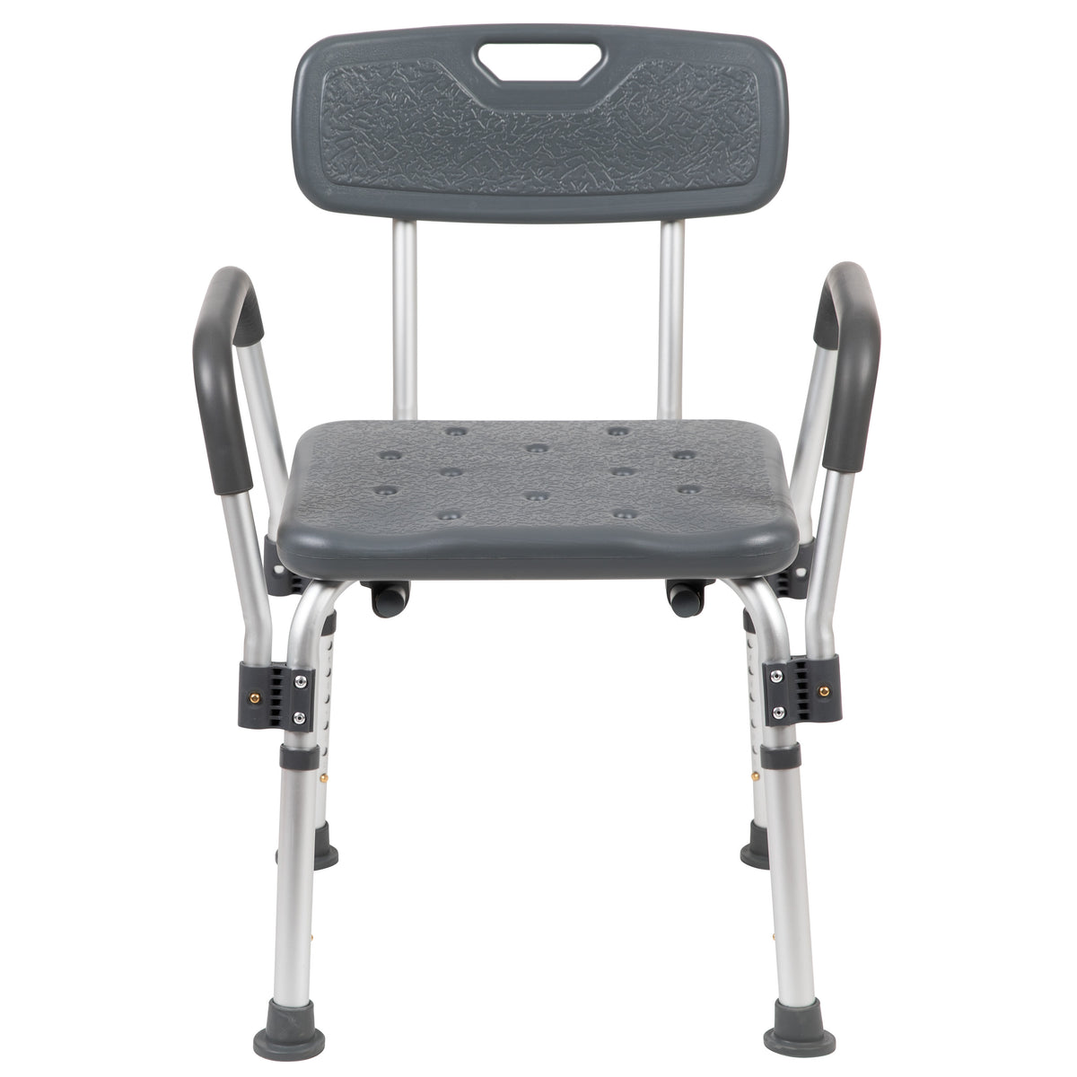 Gray |#| 300 Lb. Capacity Adjustable Gray Bath & Shower Chair with Depth Adjustable Back