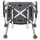 Gray |#| 300 Lb. Capacity Adjustable Gray Bath & Shower Chair with Depth Adjustable Back