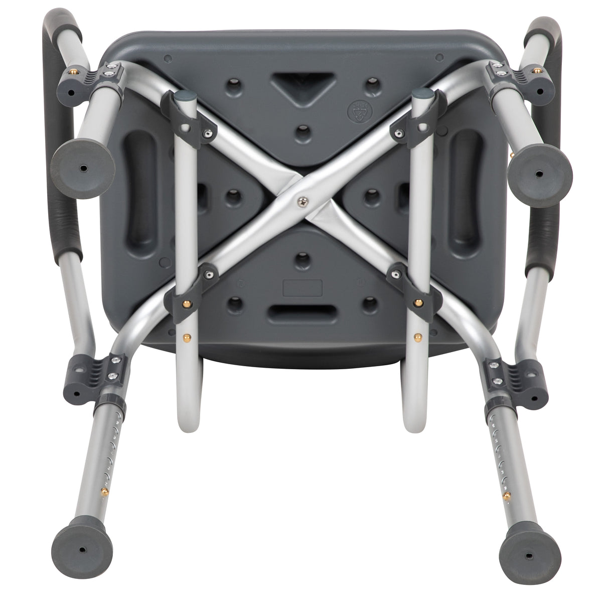 Gray |#| 300 Lb. Capacity Adjustable Gray Bath & Shower Chair with Depth Adjustable Back