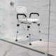 White |#| 300 Lb. Capacity Adjustable White Bath & Shower Chair with Depth Adjustable Back