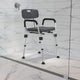 Gray |#| 300 Lb. Capacity Adjustable Gray Bath & Shower Chair with Depth Adjustable Back