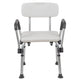 White |#| 300 Lb. Capacity Adjustable White Bath & Shower Chair with Depth Adjustable Back