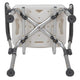 White |#| 300 Lb. Capacity Adjustable White Bath & Shower Chair with Depth Adjustable Back