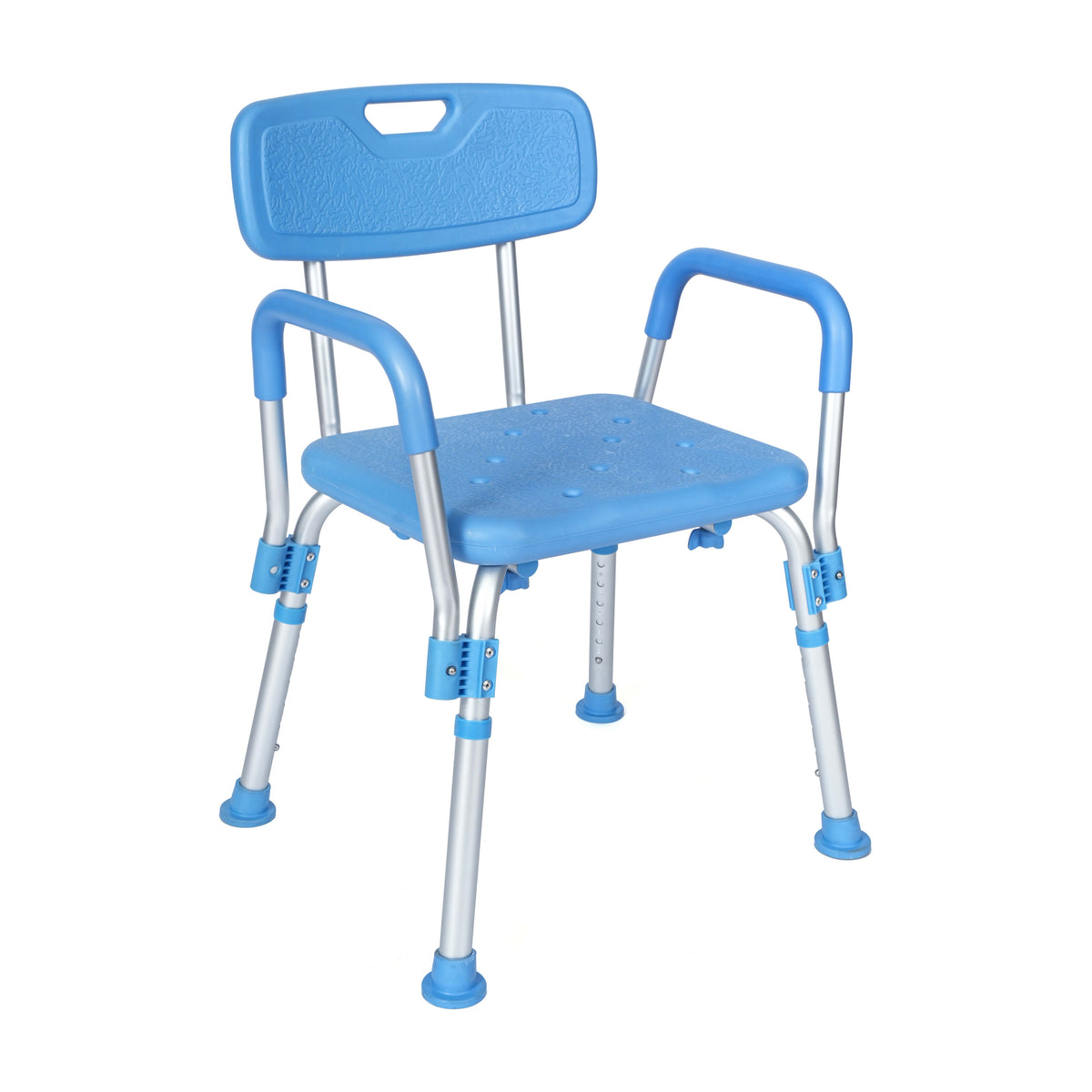 Blue |#| Adjustable Bath & Shower Chair with Depth Adjustable Back - Blue