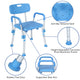 Blue |#| Adjustable Bath & Shower Chair with Depth Adjustable Back - Blue