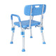 Blue |#| Adjustable Bath & Shower Chair with Depth Adjustable Back - Blue