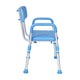 Blue |#| Adjustable Bath & Shower Chair with Depth Adjustable Back - Blue