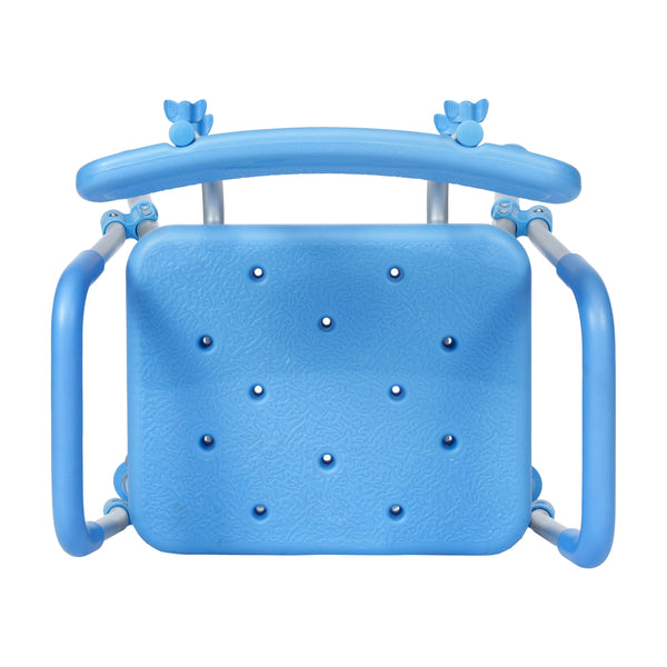 Blue |#| Adjustable Bath & Shower Chair with Depth Adjustable Back - Blue