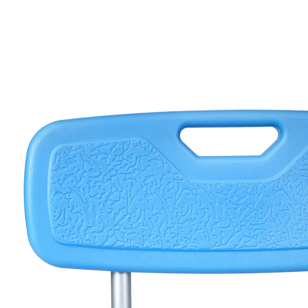 Blue |#| Adjustable Bath & Shower Chair with Depth Adjustable Back - Blue