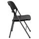 Black |#| 330 lb. Capacity Black Plastic Folding Chair with Charcoal Frame - Event Chair