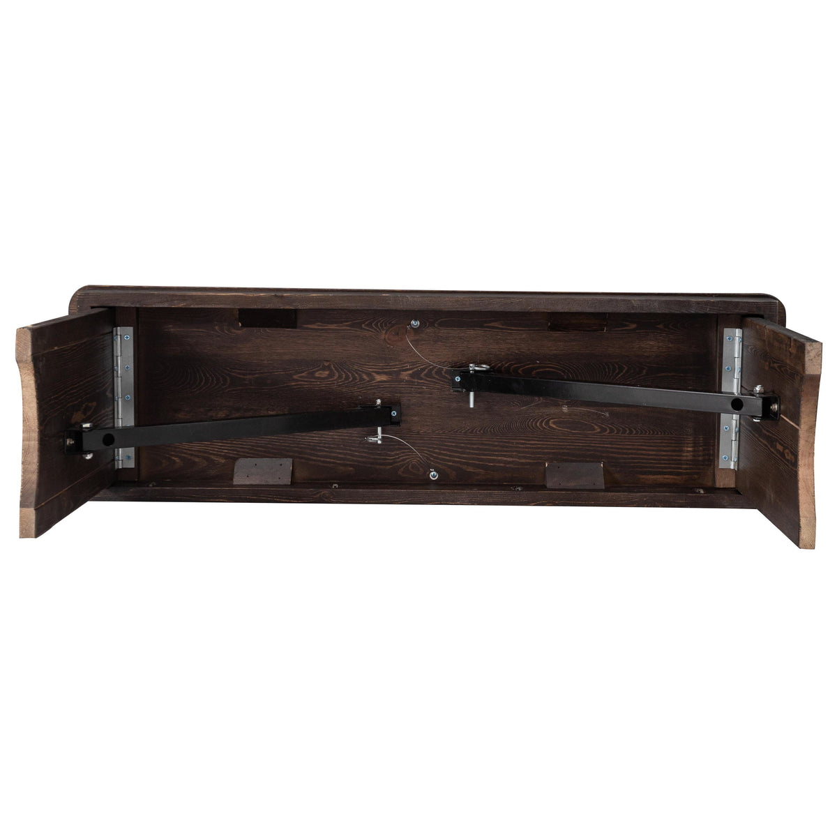 Mahogany |#| 40" x 12" Mahogany Solid Pine Folding Farm Bench