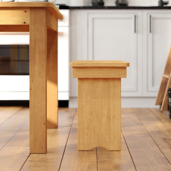 Light Natural |#| 40" x 12" Light Natural Solid Pine Folding Farm Bench