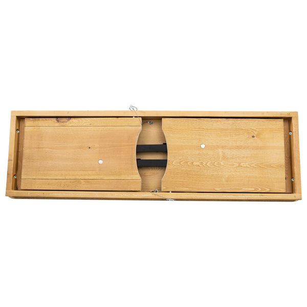 Light Natural |#| 40" x 12" Light Natural Solid Pine Folding Farm Bench