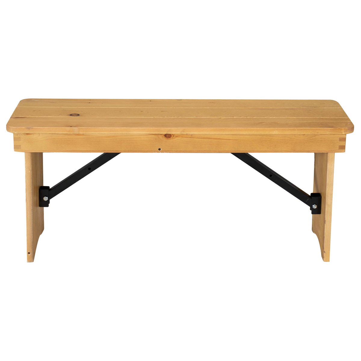 Light Natural |#| 40" x 12" Light Natural Solid Pine Folding Farm Bench